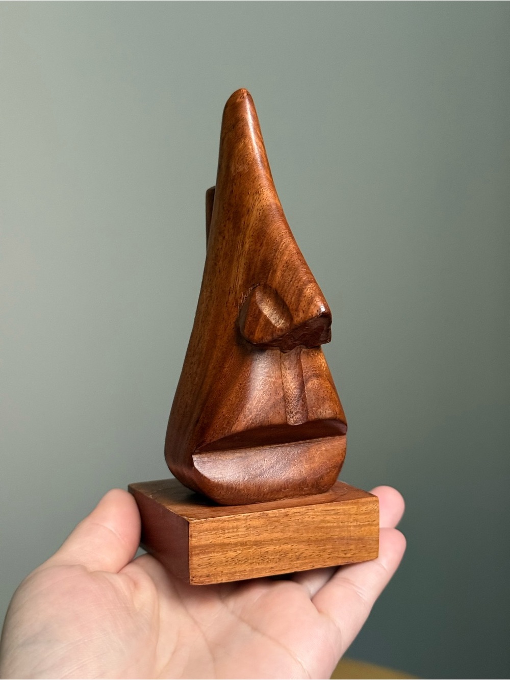 Wood Eyeglasses Holder Tabletop MCM Minimalist Sculpture Design
